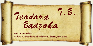 Teodora Badžoka vizit kartica